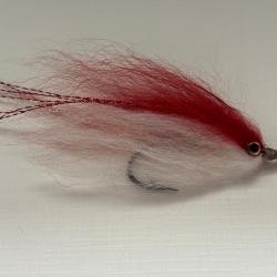 mouche brochet rouge et blanche