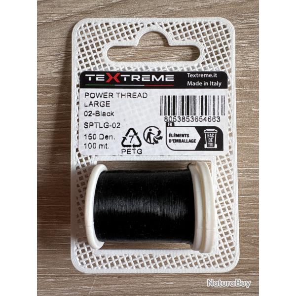 Fil de Montage Textreme power thread large  taille 100 Mtres black