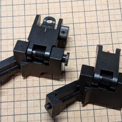 Visée flip-up 45° fibre optique pour rail Picatinny 21mm