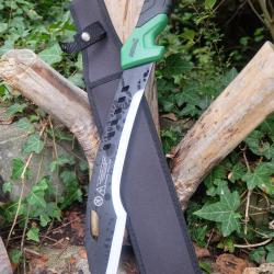 Couteau Kukkri Bowie Machette Lame Acier 3Cr13 Pour Elager Manche ABS Etui Nylon Ouvrier Forestier