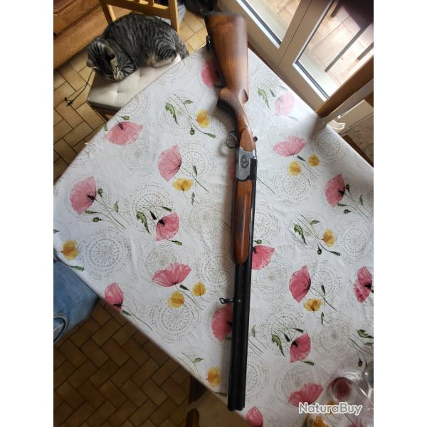Fusil de chasse superpos CALIBRE 12 76 avec gravures FRANKONIA