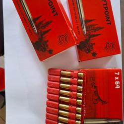 lot de 50 balles Geco 7x64 softpoint 165 gr