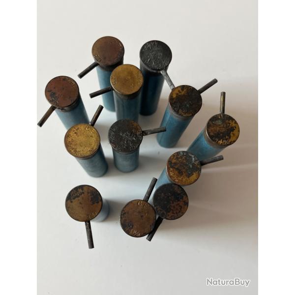 Lot de cartouches  broche 14 mm vides