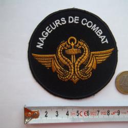 écusson militaire nageur de combat ou plongeur de combat homme-grenouille