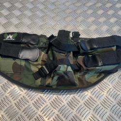 Harnais ceinture pour 4 pots billes et 1 bouteille air camo annex pour paintball neuf