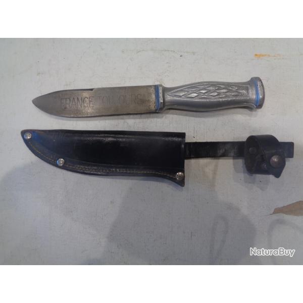 Couteau, poignard des Chantiers de Jeunesse avec devise "FRANCE TOUJOURS" France annes 40. WW.2