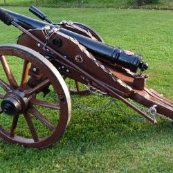 SUPERBE PIECE Cannon Le style canon napoléon d'artillerie en et métal tube canon acier