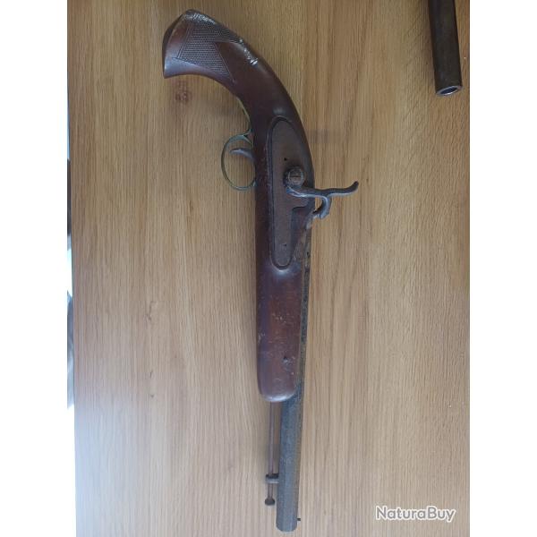 Pistolet  percussion poudre noire