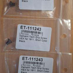 Vis courtes Hex Eemann tec pour plaquette pistolet 1911
