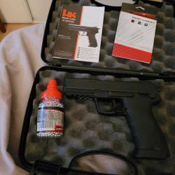 Pistolet HK 45 A BILLES D'ACIERS CO2