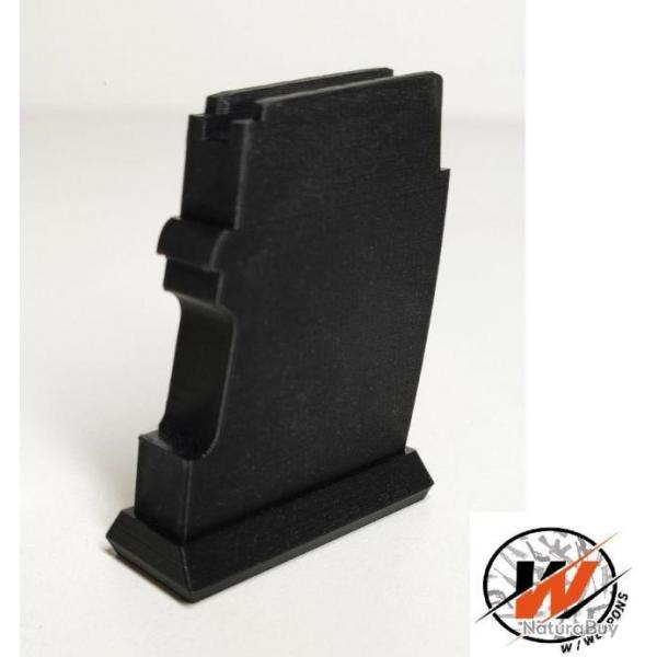 Adaptateur Monocoup 22lr dans emplacement chargeur pour CZ 452 455 457 NOIR ou ORANGen calibre 22 lr