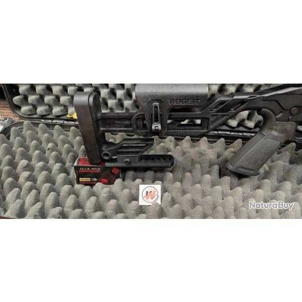 CZ 457 LRP ou Ruger RPR 22lr  - Bag Rider PLAT (Support de sac) sur rail picatinny ''vis compris''