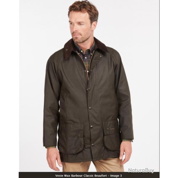Veste cire Barbour Beaufort Olive S