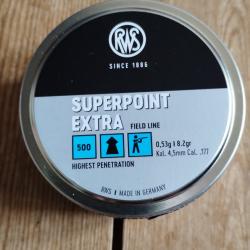 LOT 1000 pcs 4.5mm RWS superpont extra 0.53g