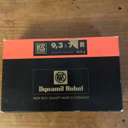 Cartouches 9,3 x 74R boîte de 20 KS RWS