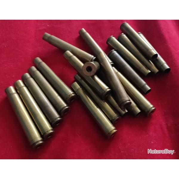 Lot 20 Douilles Winchester & Rws en vrac Tires 1 fois Calibre 375 Holland&Holland