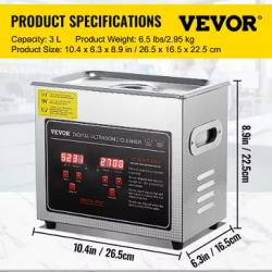 Bac à ultrasons VEVOR