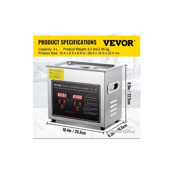 Bac  ultrasons VEVOR