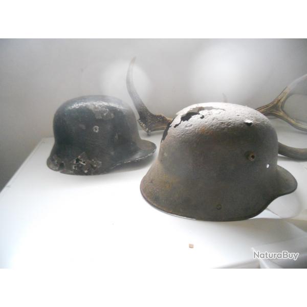 coques restant de casques allemand