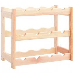 Casier à bouteilles 12 bouteilles pinède bois brut 43 x 25 x 38 cm rangement pratique durable