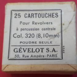 Boite vide cartouches 320 Gevelot Poudre seule N°9345