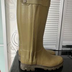 bottes Le Chameau cuir vertes 44 mollet 41 occasion TBE