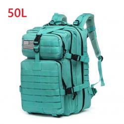 Sac à dos tactique cyan 50L - trekking, randonnée, bushcraft, sport outdoor solide imperméable