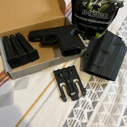 Réplique Airsoft Glock 19 + 2 chargeurs + Holster