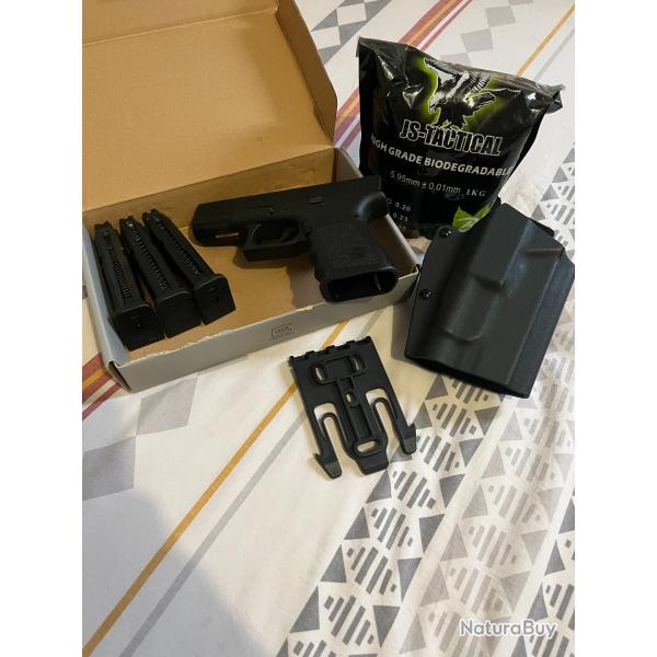 Rplique Airsoft Glock 19 + 2 chargeurs + Holster