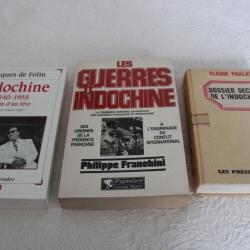 Lot 3 livres guerres d'Indochine