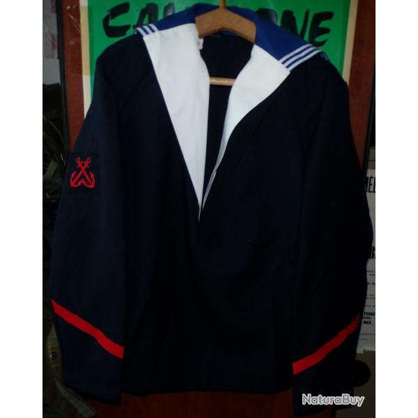 VAREUSE AVEC SON COL BLEU  DE LA MARINE NATIONALE FRANCAISE , TAILLE  L EN CIVIL  , FABRICATION FRAN