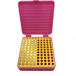 boite a munitions 22Lr X100 pour match ou loisirs couleur rose