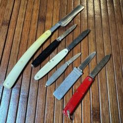 LOT DE COUTEAUX VINTAGE DIVERS ET VARIER