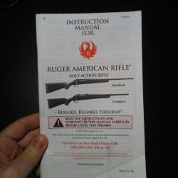 manuel mode d'emploi pour RUGER American rifle