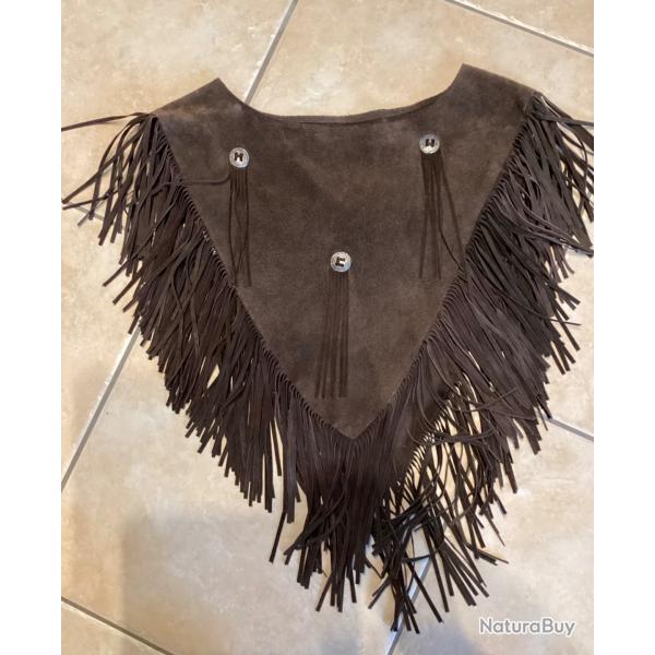 Poncho Gilet Sur chemise en peau style Western taille L