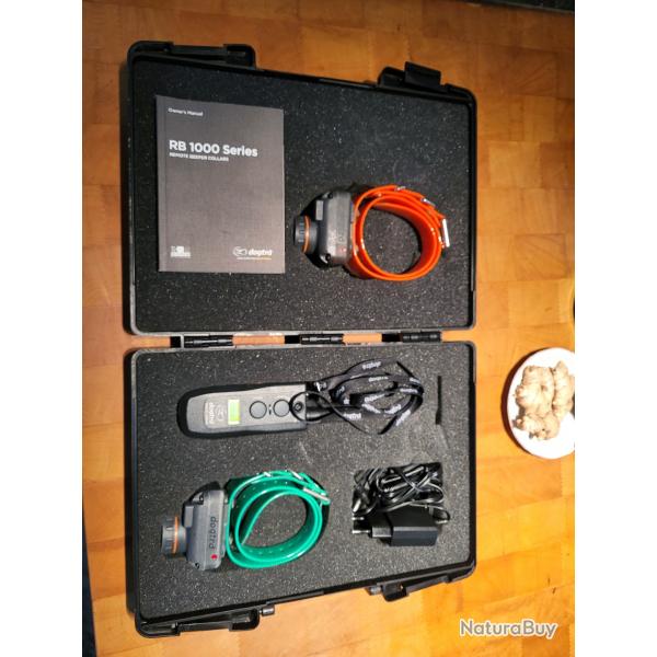 DOGTRA RB1000 - kit Tlcommande et 2 Colliers de reprage (Orange et vert)