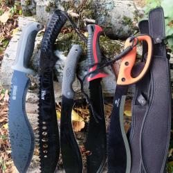Lot de 5 Machette Kuukkri Lame Acier 3Cr13 Manche ABS Etui LOT POUR REVENDEURS Survie Outlaw Alaska
