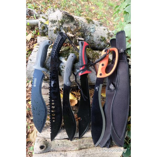 Lot de 5 Machette Kuukkri Lame Acier 3Cr13 Manche ABS Etui LOT POUR REVENDEURS Survie Outlaw Alaska