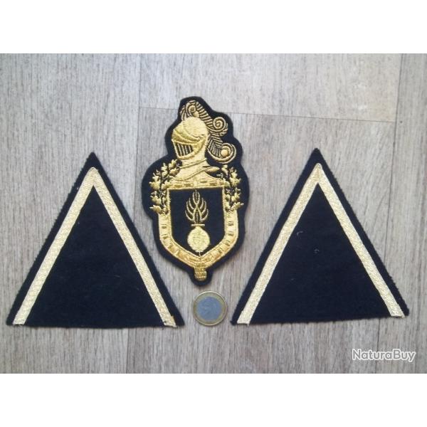 lot militaire cusson et grades gendarmerie mobile insigne collection