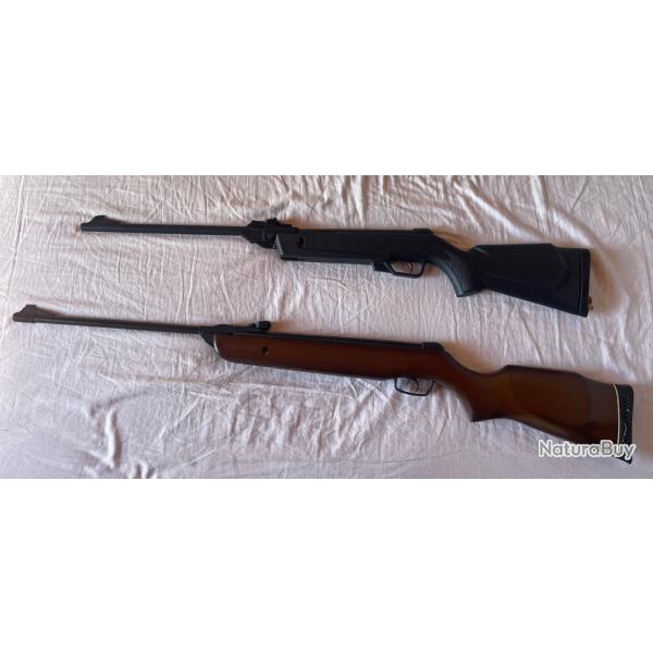 Lot Carabine  Plomb 4,5 mm avec plomb 1 Gamo 610.mod en bois1 Gamo synthtique Delta