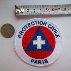 écusson protection civile Paris insigne tissu
