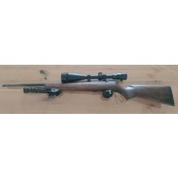 1 x Carabine 22LR RWS Weihrauch, lunette, bipied