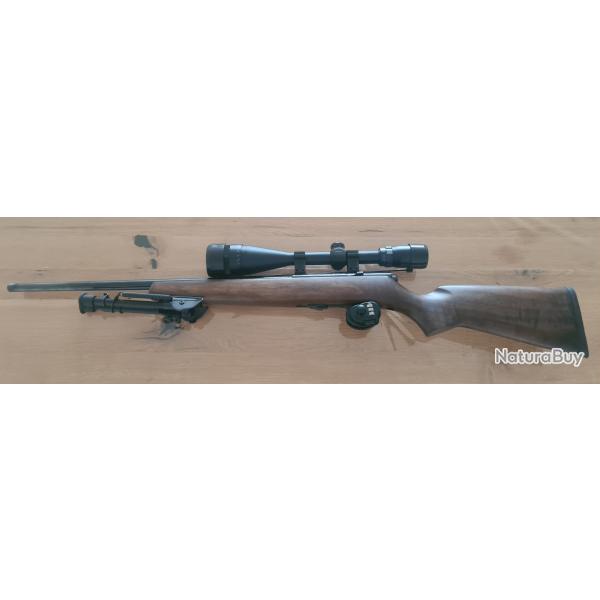 1 x Carabine 22LR RWS Weihrauch, lunette, bipied