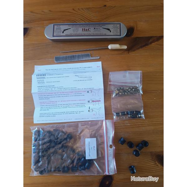 Kit tir rduit balles caoutchouc H & C Collection revolver poudre noire cal 44
