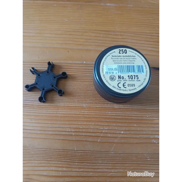 Bote de 250 amorces RWS 1075 pour revolver  poudre noire