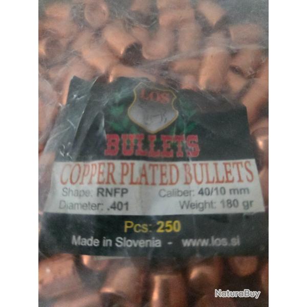 ogives Los 40/10 mm 180GRS RNFP diamètre 401 par 250