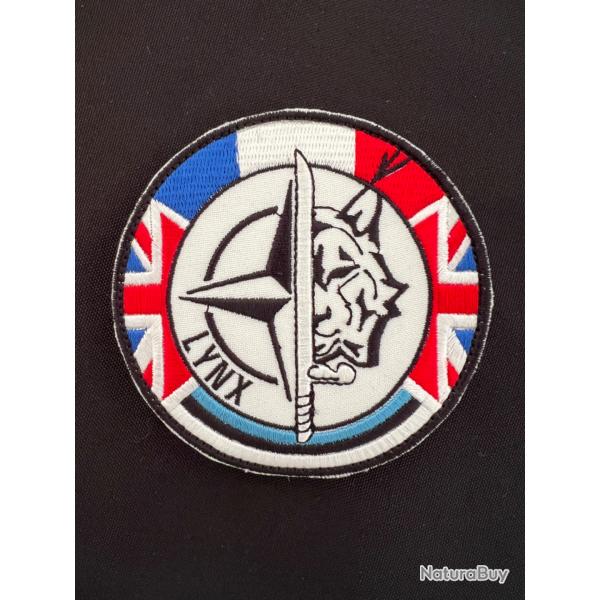Patch militaire Opration Lynx - Estonie -France - UK - Original