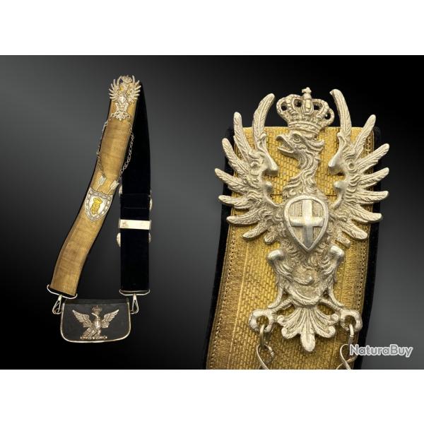 GIBERNE D'OFFICIER DE CAVALERIE, ROYAUME DE SAVOIE Italie, XIXme sicle