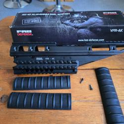 Garde main tactique aluminium 4 rails picatinny et rail pour ak 47 FAB defense