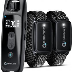 Kit de 2 Colliers de Dressage Chien Étanche IPX7 Portée 1000m 4 Modes 36 Niveaux Lumière Veilleuse